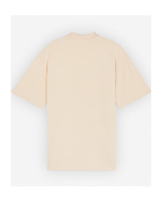 Maison Kitsuné White Maison Kitsuné Bold Fox Head Patch Oversized Polo Shirt for men