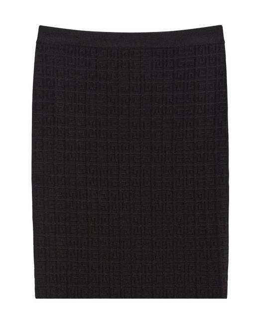 Givenchy Black 4G Motif Knitted Skirt