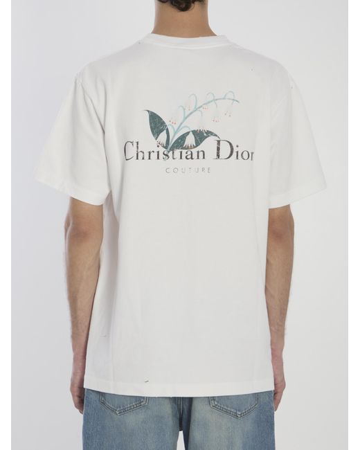Dior White Short-Sleeved T-Shirt for men