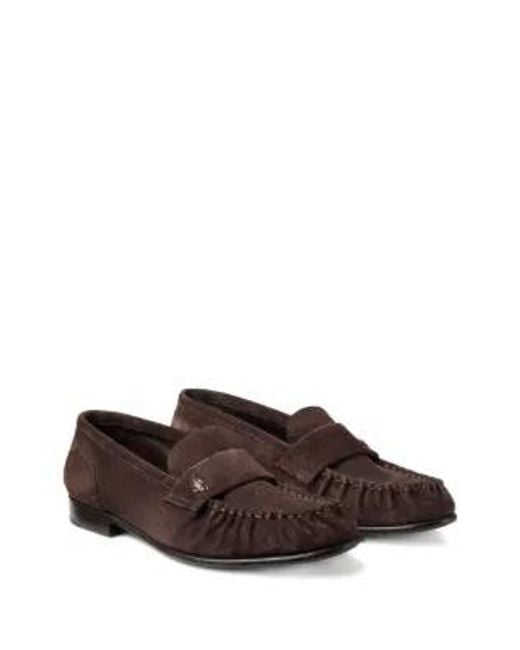 Jimmy Choo Brown Ellis Suede Loafers