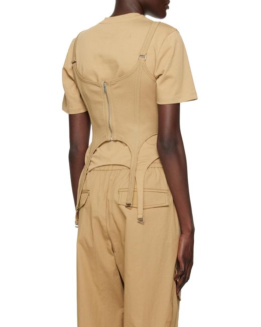 Dion Lee Natural Ribbed Combat Corset for men