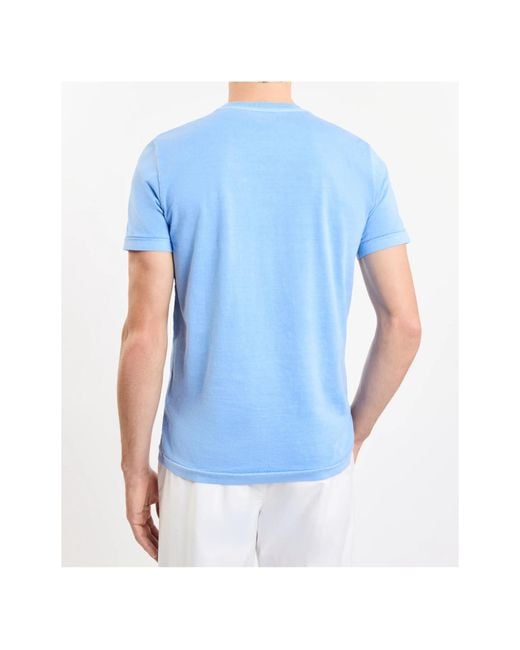Fay Blue Pocket Crew Neck T-Shirt for men