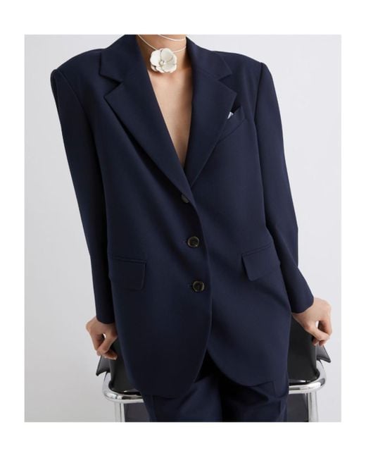 Marella Blue Blazer With Matching Handkerchief
