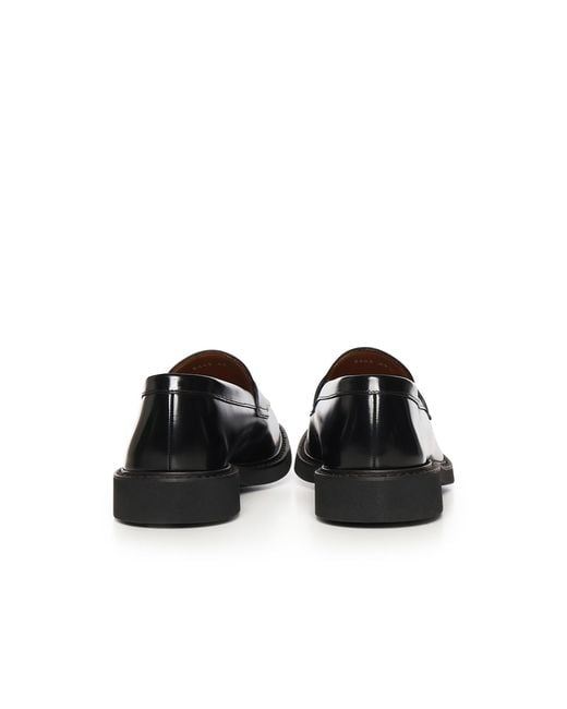 Doucal's Black Penny Loafers for men