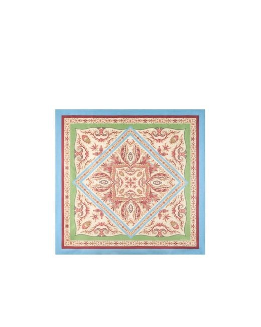 Etro Multicolor Silk Scarf With Placed Print