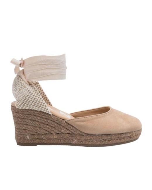 Manebí Gray Hamptons Ankle Strap Wedge Espadrilles