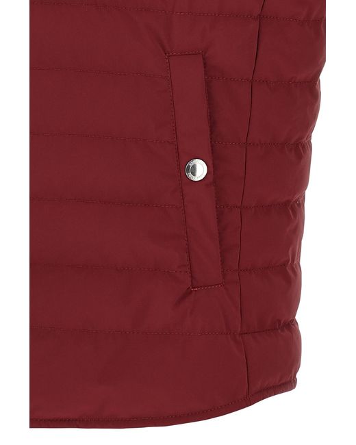 Brunello Cucinelli Red Quilted Vest for men