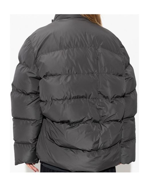 Balenciaga Gray Logo Printed Padded Jacket