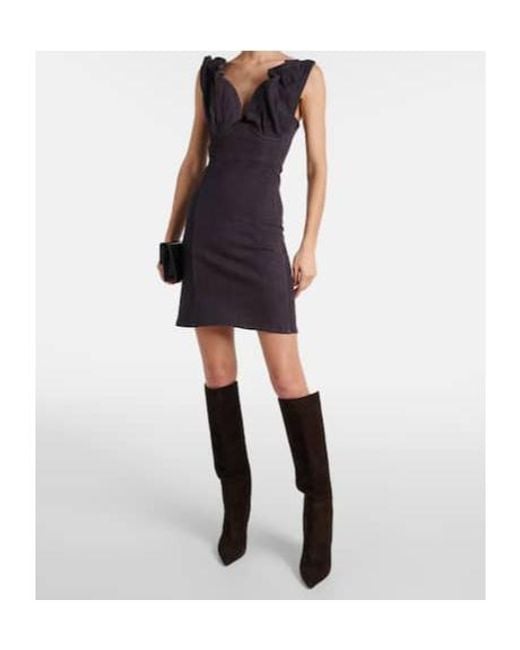 Y. Project Black Ruffled Denim Minidress