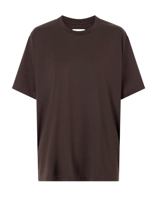 Ssstein Brown Solid Cotton T-Shirt