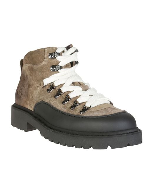 Doucal's Brown Suede Hiking Boots for men
