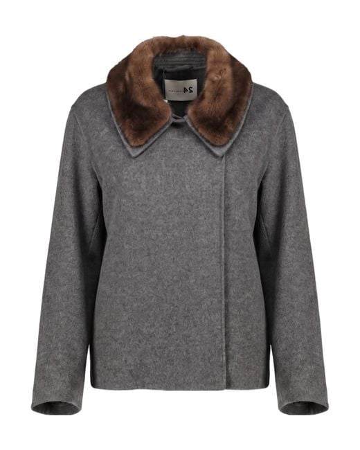 Manzoni 24 Gray Long-Sleeve Casual Jacket