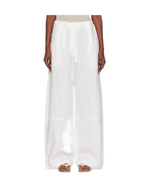 Paris Georgia White Uma Drawstring Trousers