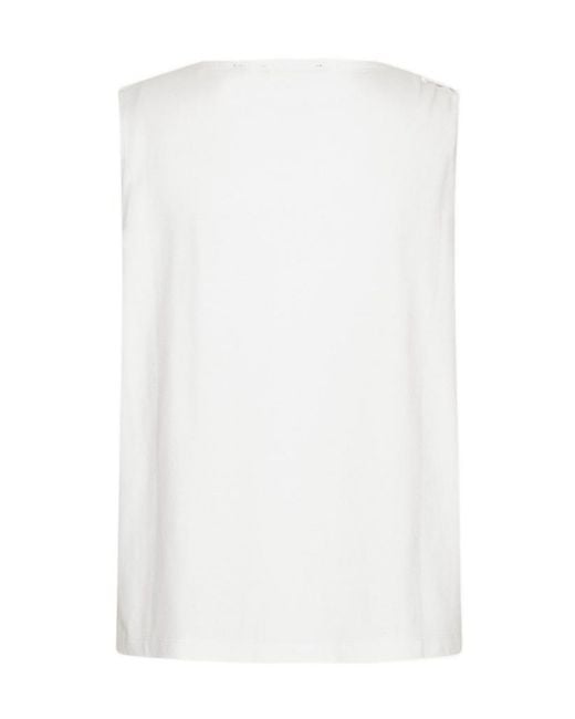 ROTATE BIRGER CHRISTENSEN White Logo Patch Sleeveless Top