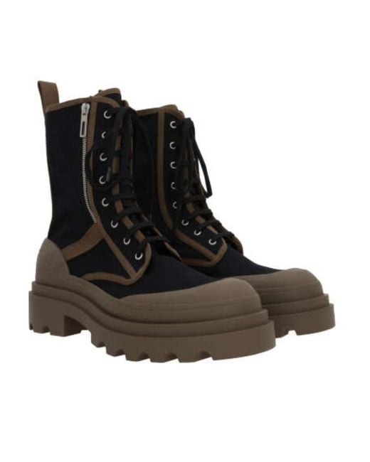 Bottega Veneta Black Trek Lace-Up Boots for men