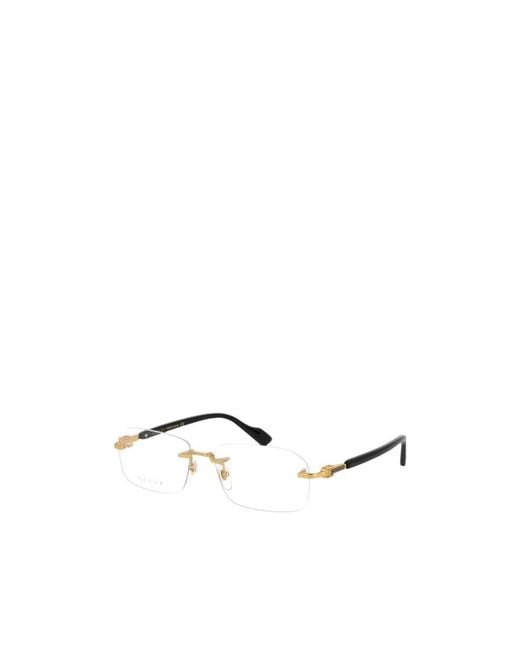 Gucci Natural Eyewear Rectangle Frame Glasses for men