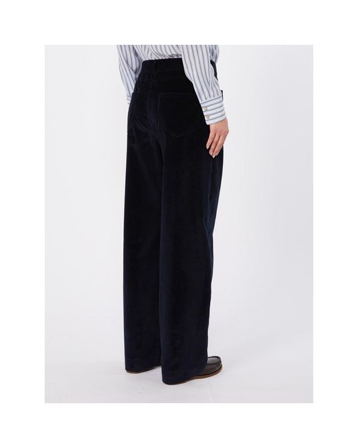 Max Mara Blue Studio Mstfragola Straight Leg Corduroy Trousers