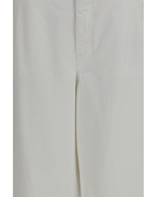 Brunello Cucinelli Gray Wide-Leg Turn-Up Trousers