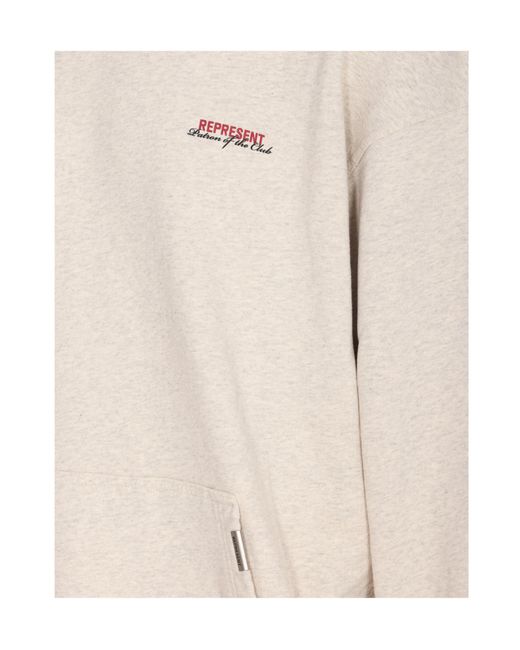Represent White Patron Of The Club Hoodie for men