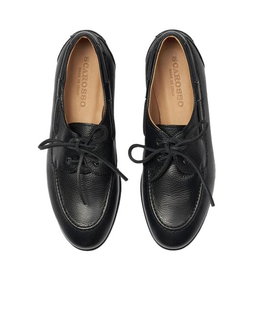 Scarosso Black Ginevra Lace-Up Shoes
