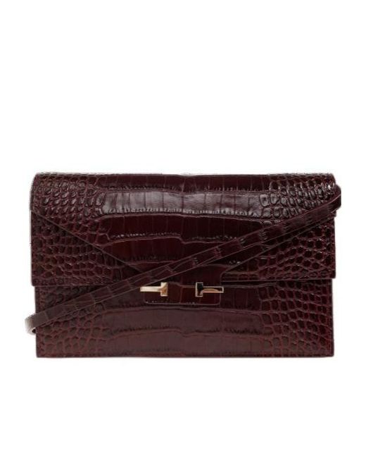 Tom Ford Purple Flap Shoulder Bag