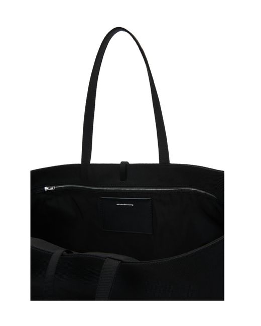 Alexander Wang Black Logo Embossed Ponch Tote Bag