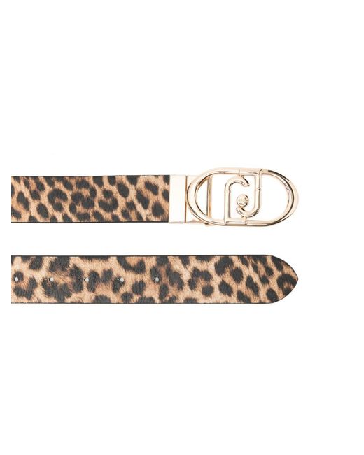 Liu Jo Multicolor Reversible Animal-Printed Belt