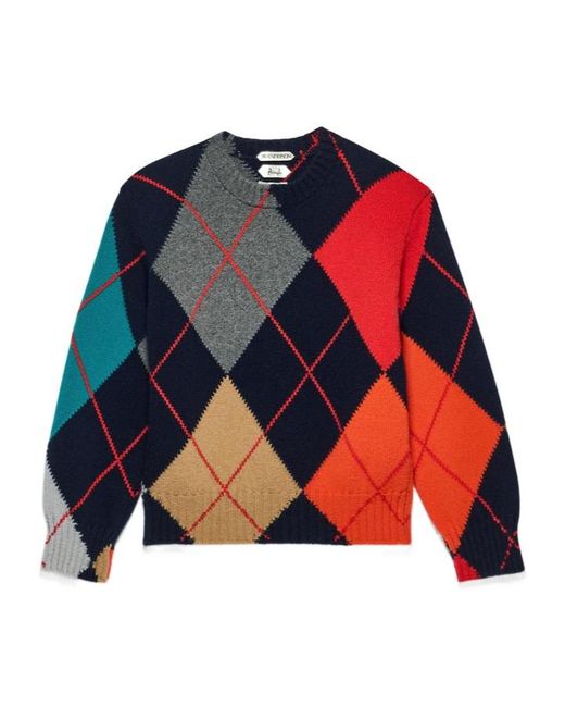 J.W. Anderson Blue Jw Anderson X Pringle Crewneck Jumper for men