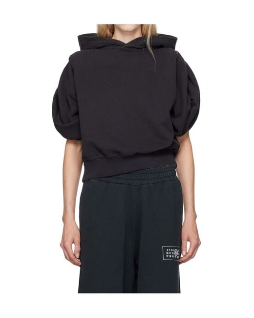 MM6 by Maison Margiela Black Cotton Hoodie
