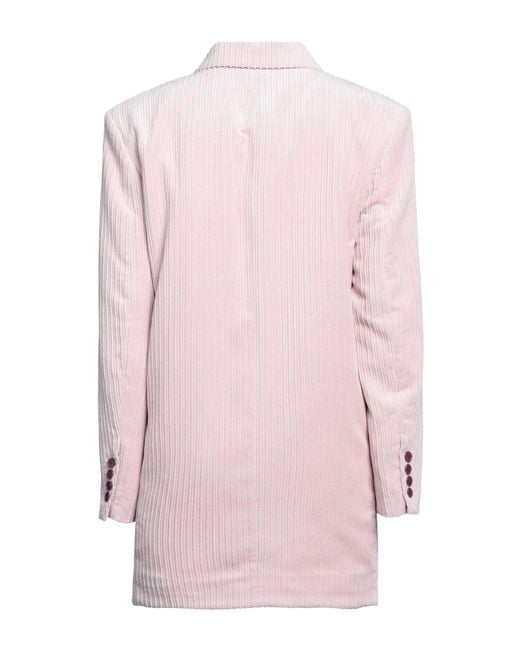 Isabel Marant Pink Simple Corduroy Double Breasted Coat