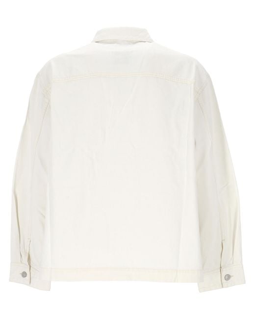 Agolde White Button-Up Jacket for men