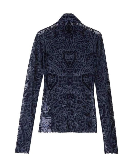 Off-White c/o Virgil Abloh Blue Graphic Top