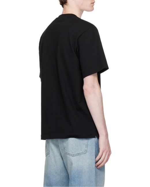 Ferragamo Black Logo-Print T-Shirt for men