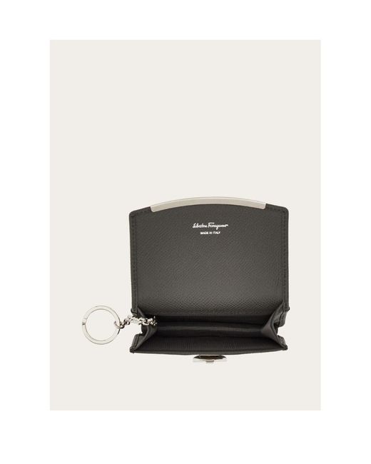 Ferragamo Gray Gancini Card Package