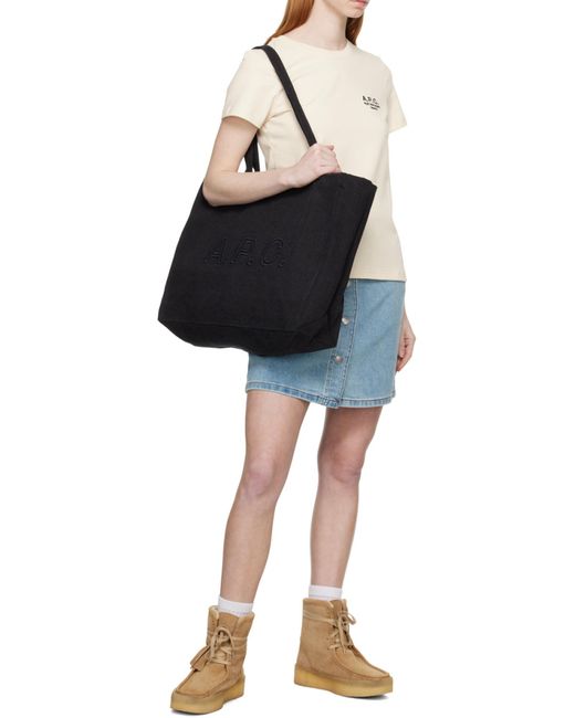 A.P.C. Blue Buttoned Denim Mini Skirt