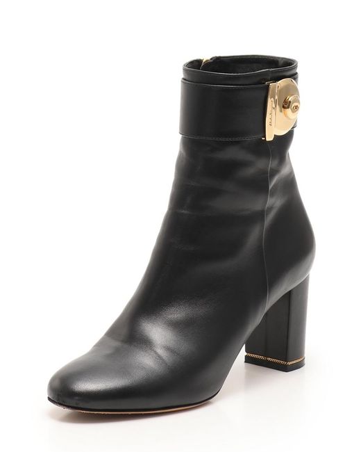 Ferragamo Black Fiamma High-Heeled Ankle Boots