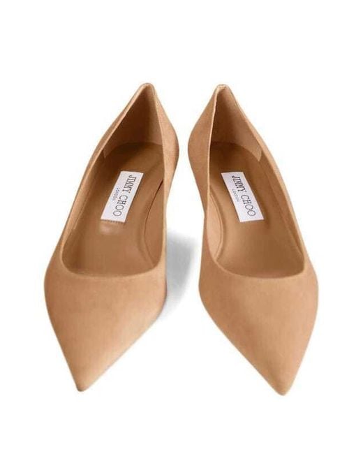 Jimmy Choo Natural Amelia Pointed-Toe Pumps
