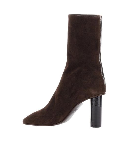 Paris Texas Brown High-Heeled Ankle Boots