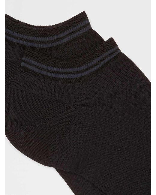 Zegna Black Cotton Blend Socks for men