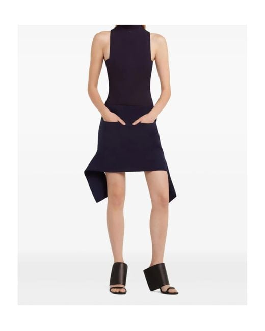 Courreges Blue Courrèges Reversed Belt Mini Skirt