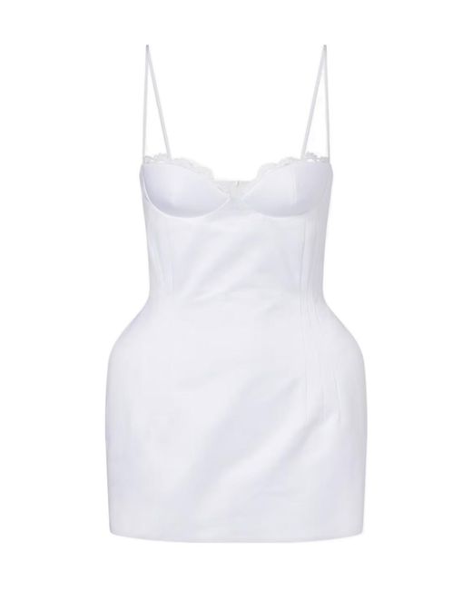 Magda Butrym White Suspender Dress