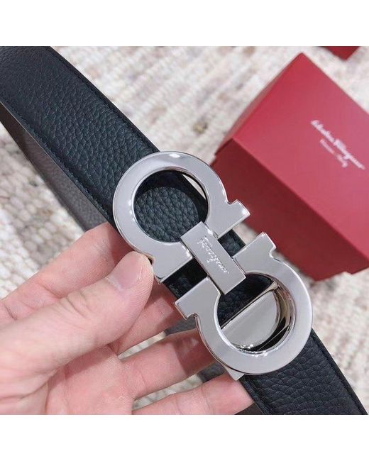 Ferragamo White Gancio Belt for men