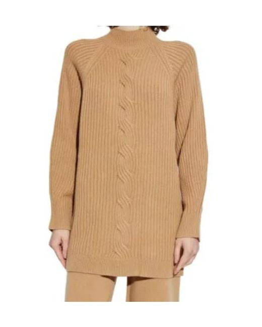 Max Mara Natural Alcazar Turtleneck Knitted Jumper