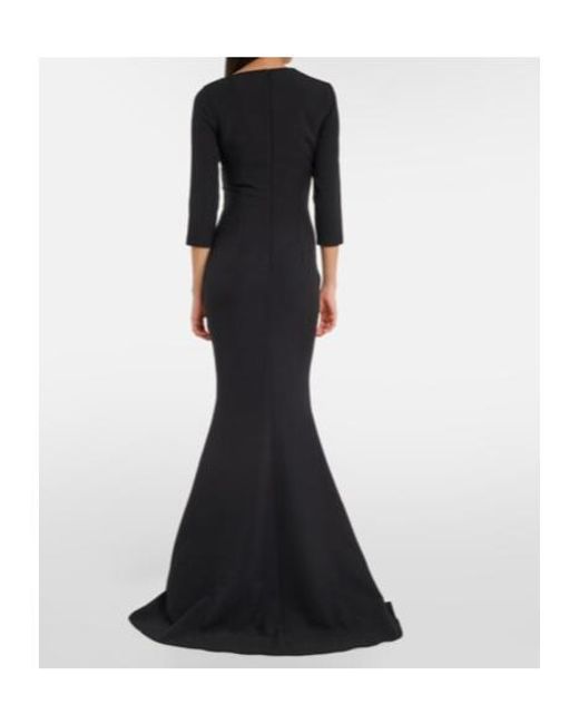 Safiyaa Black Pollina Crepe Dress