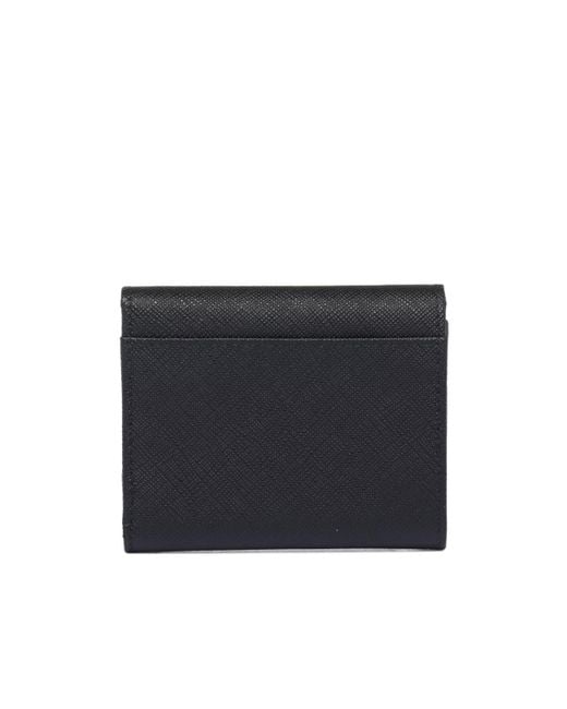 Prada Black Small Saffiano Leather Wallet