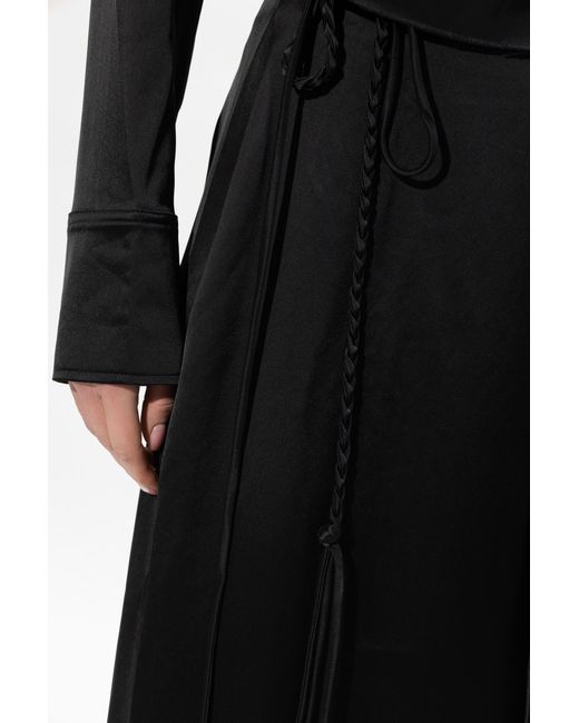 Nanushka Black Racha Slit-Detailed Skirt