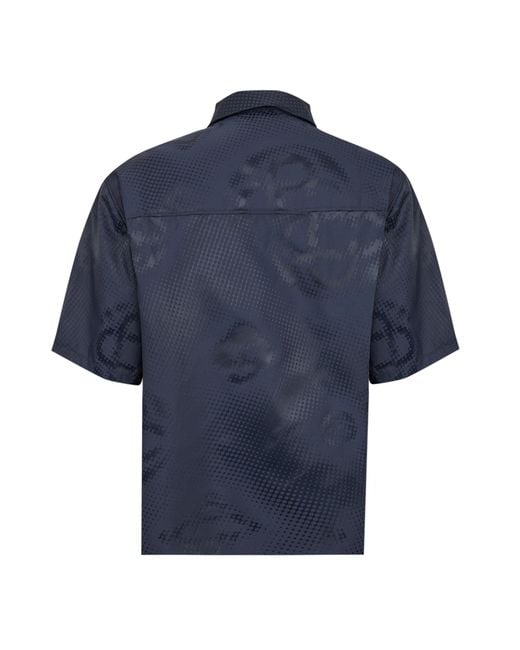 Casablanca Blue Short-Sleeved Shirt for men