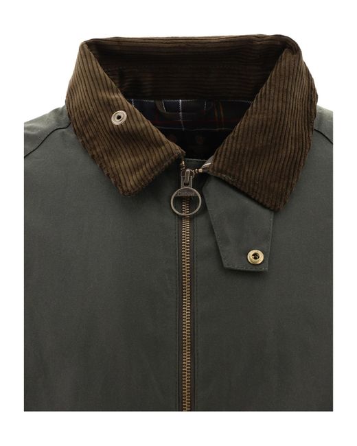 Barbour Green Long-Sleeved Casual Jacket for men