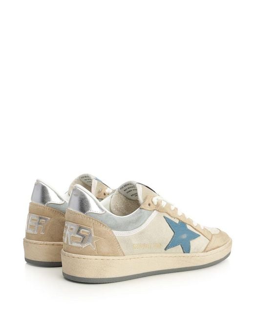 Golden Goose Deluxe Brand White Ballstar Lace-Up Sneakers