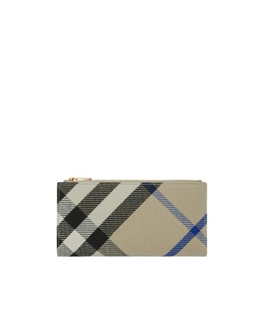 Burberry Multicolor Checked Large Bifold Wallet